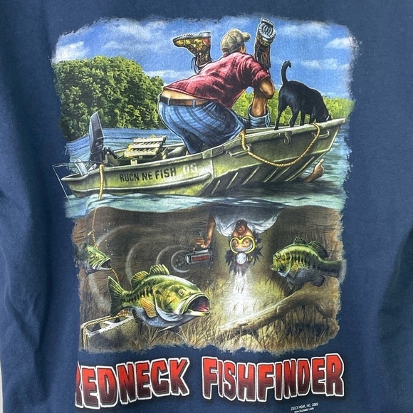 Redneck Sportsman Men’s Fish Finder T-shirt - Picture 2 of 4